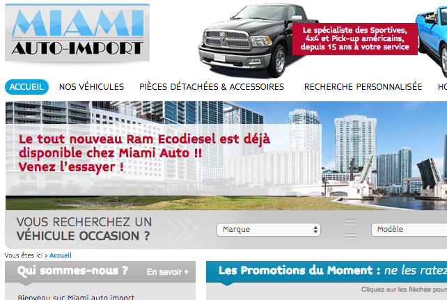 Nouveau site Miami Auto