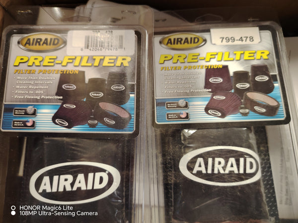PRE-FILTRE AIRAID REF 799-478 POUR FILTRE CONIQUE AIRRAID 720-478