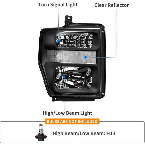 Phare avant gauche Ford F-250 F-350 F-450 F-550 Super Duty 2020-2022 – EAGLE EYES FR681-B1A1L-SD3V